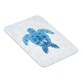 Magnet Flexible Tropical Island Sea Turtle Design en bleu (Côté Droit)