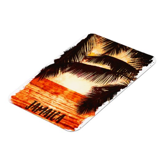 Magnet Flexible Tropical Jamaïque Sunset Caribbean Island (Côté Gauche)