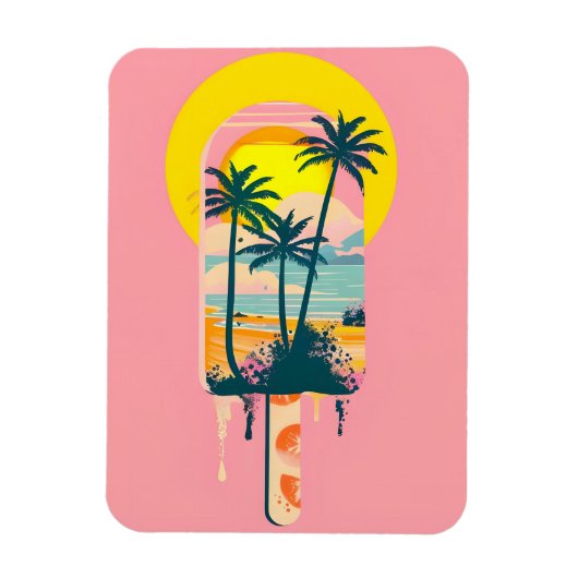 Magnet Flexible Tropical Summer Sunset Sweets Paradise (Vertical)