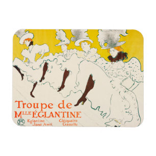 Magnet Flexible Troupe de Mademoiselle Eglantine, Toulouse Lautrec