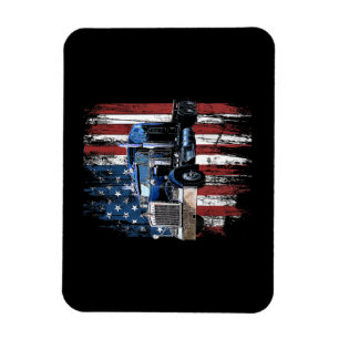 Magnet Flexible Trucker American Flag Truck Driver Truck Driver Gi