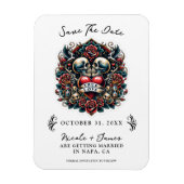 Magnet Flexible True Love Skeleton Heart Tattoo Enregistrer la dat (Vertical)