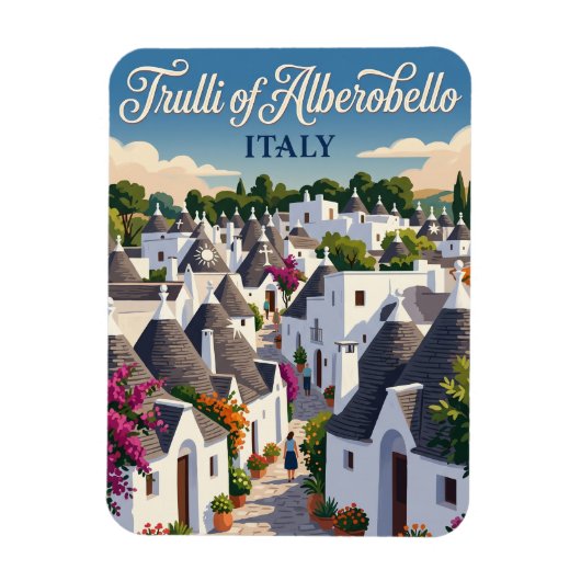 Magnet Flexible Trulli d'Alberobello Italie (Vertical)