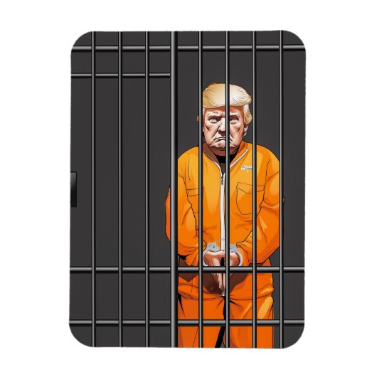 Magnet Flexible Trump en prison Aimant photo flexible (Vertical)