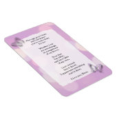 Magnet Flexible Tu aimes maman, poème, papillons pourpres (Côté Droit)