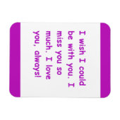 Magnet Flexible Tu me manques tellement d'amour que tu souhaites t (Horizontal)