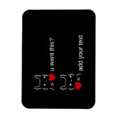 Magnet Flexible tu veux ça ? / Art texte ASCII personnalisable (Vertical)