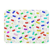 Magnet Flexible Tubes d'essai en verre de dessin (Horizontal)