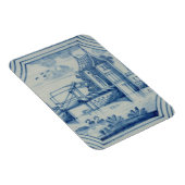Magnet Flexible Tuile de Delft montrant un pont-levis au-dessus d' (Côté Droit)