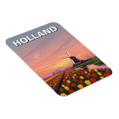 Magnet Flexible Tulip Fields Wmill Holland Pays-Bas (Côté Droit)