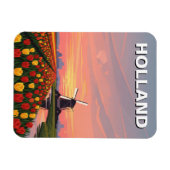 Magnet Flexible Tulip Fields Wmill Holland Pays-Bas (Horizontal)