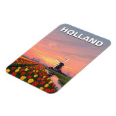 Magnet Flexible Tulip Fields Wmill Holland Pays-Bas (Côté Gauche)