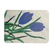 Magnet Flexible Tulipes bleues (Horizontal)