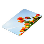 Magnet Flexible Tulipes orange et rouge du dessous (Côté Gauche)