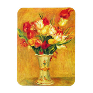 Magnet Flexible Tulipes par Pierre Renoir, Art Impressionniste Vin