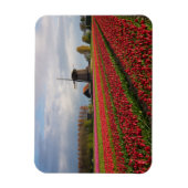 Magnet Flexible Tulipes rouges et moulin à vent (Vertical)