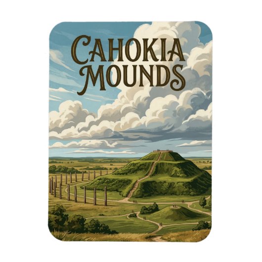 Magnet Flexible Tumulus de Cahokia (Vertical)