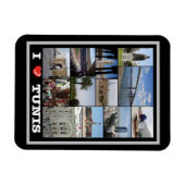 Magnet Flexible Tunis - I Love - Tunisie - (Horizontal)