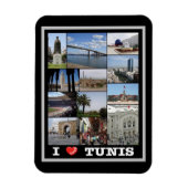 Magnet Flexible Tunis - I Love - Tunisie - (Vertical)