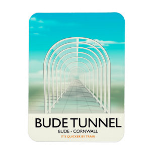 Magnet Flexible Tunnel de Bude, affiche de voyage de parodie des