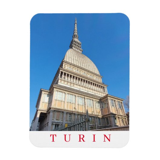 Magnet Flexible Turin Mole Antonelliana vue frigo aimant (Vertical)