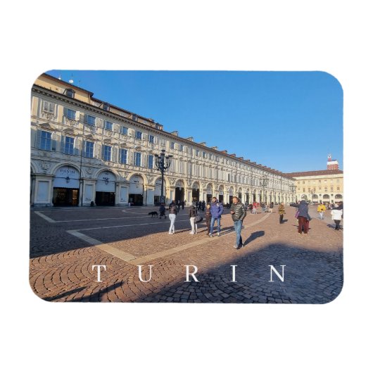 Magnet Flexible Turin Piazza San Carlo vue aimant frigo (Horizontal)