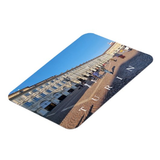 Magnet Flexible Turin Piazza San Carlo vue aimant frigo (Côté Gauche)
