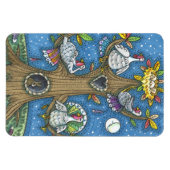 MAGNET FLEXIBLE TURKEY TREE, THANKSGIVING FUNNY GOBBLERS ROOSTING (Horizontal)