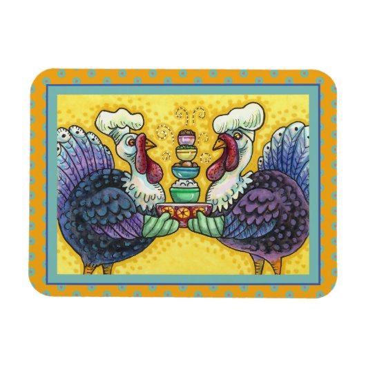 MAGNET FLEXIBLE TURQUIE ET TOUS LES FIXINS, FUNNY MERCI AUX OISEAU (Horizontal)