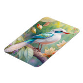 Magnet Flexible Turquoise aile crête blanche Imaginaire Oiseau (Côté Gauche)