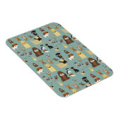 Magnet Flexible turquoise background dopattern (Côté Droit)
