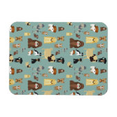 Magnet Flexible turquoise background dopattern (Horizontal)