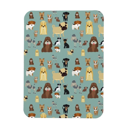 Magnet Flexible turquoise background dopattern (Vertical)