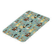 Magnet Flexible turquoise background dopattern (Côté Gauche)