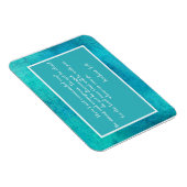 Magnet Flexible Turquoise Bible Blanche Verse Christian (Côté Droit)