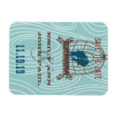 Magnet Flexible Turquoise Cute Kissing Inséparables assis dans la  (Horizontal)