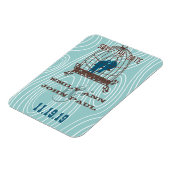 Magnet Flexible Turquoise Cute Kissing Inséparables assis dans la  (Côté Gauche)