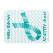 Magnet Flexible Turquoise Ribbon Sensibilisation aux allergies ali (Horizontal)