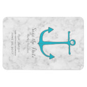 Magnet Flexible Turquoise Rustic Anchor Save the Date (Horizontal)