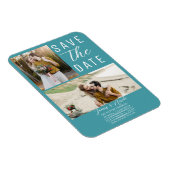 Magnet Flexible Turquoise Turquoise 2 Photos Enregistrer le Mariag (Côté Droit)