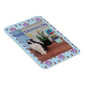 Magnet Flexible Tuxedo Cat Funny Cute Cats Valentines Day Blue (Côté Droit)