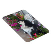 Magnet Flexible Tuxedo Chat Cute Jolie Fleurs Chats Carte d'Annive (Côté Droit)