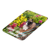 Magnet Flexible Tuxedo Chat Fleurs de Couture Chats Aimant d'anniv (Côté Gauche)