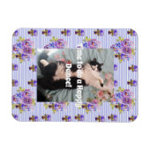 Magnet Flexible Tuxedo Chat Funny Cute Floral Joyeux Aimant de dan (Horizontal)