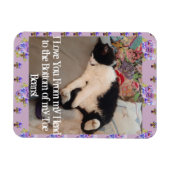 Magnet Flexible Tuxedo Chat Funny Love You Citations de chats Magn (Horizontal)