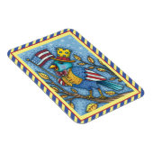 MAGNET FLEXIBLE TWEET DE COLOMBE DU QUATRE JUILLET BLEU, DRAPEAU A (Côté Droit)