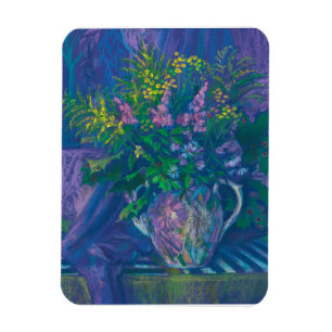 Magnet Flexible Twilight & Goldenrod Peinture pastel Fleur sauvage