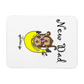 Magnet Flexible Twin Boy and Girl New Dad Cadeaux (Horizontal)