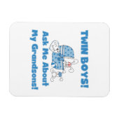 Magnet Flexible Twin Boys Grandsons Cadfts (Horizontal)