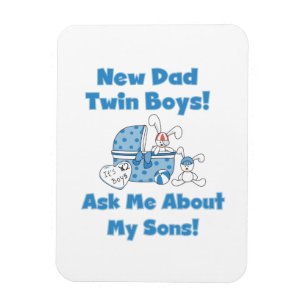 Magnet Flexible Twin Boys New Papa Cadeaux